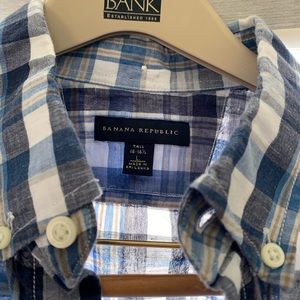 Mens large tall Banana Republic button down